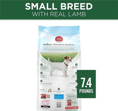 Purina One Small Breed Plus High-Protein Dog Food Lamb and Rice Formula Dry Dog Food - 7.4 lb. Bag