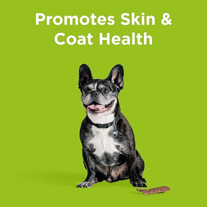 BIXBI Skin & Coat Support Chicken Jerky Dog Treats, 12 oz - USA Made Grain Free Dog Treats - Antioxidant Rich to Support Shiny, Full Bodied Coats - High in Protein, Whole Food Nutrition, No Fillers