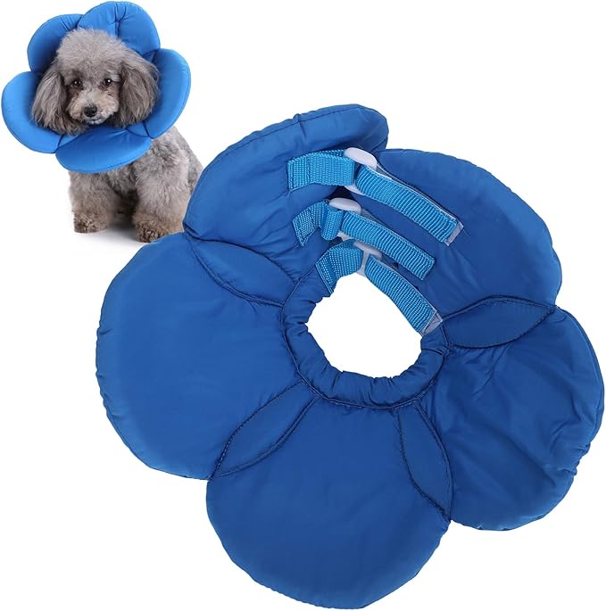 Dog Cone Collar, Wound Healing Protective Cone Surgery Recovery Collars Dog Donut Collar After Surgery Elizabethan Collar for Dogs Adjustable Soft Neck Cone for Small Pet (M)
