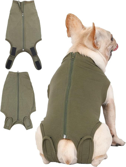 Dog Surgery Recovery Suit - After Spay, Abdominal Wounds Post Surgical Recovery, Anti Licking Breathable Dog Onesies for Small, Medium & Large Pet, Alternative Bandages Cone E-Collar