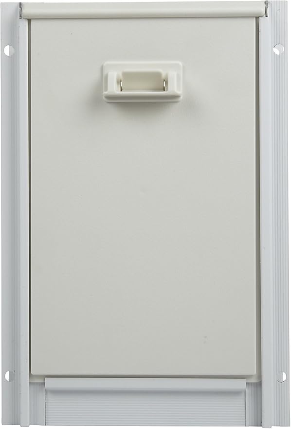 Ideal Pet Products Deluxe Aluminum Pet Door with Telescoping Frame, Super Large, 15" x 20" Flap Size, White