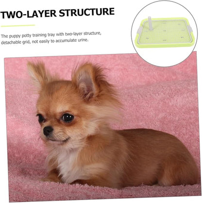 LIOOBO Pet Toilet Training Potty Small Portable Dog Potty Tray Easy to Clean Non-Slip for Indoor Use