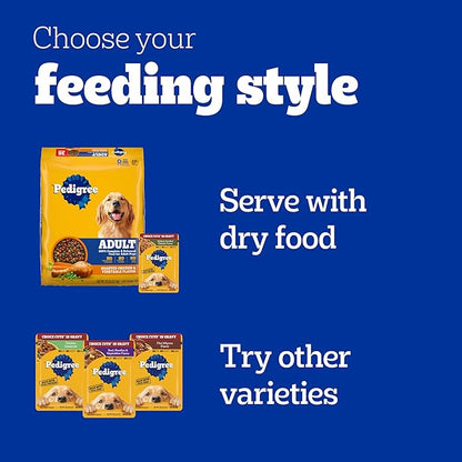 Pedigree Choice Cuts in Gravy Wet Dog Food, Adult Soft Wet Dog Food, Variety Pack, 3.5 oz. Pouches, 30 Count