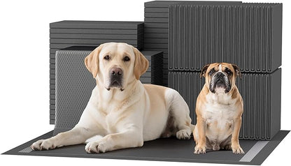 Bulubaky Charcoal Super Absorbency Puppy Pads, Activated Carbon Odor-Control XXXL 36"x36" Leak-Proof Pet Training Pee Pads, Disposable Potty Pads for Dogs Cats, Rabbits 45Counts