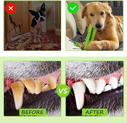 Cutiful Dog Toys for Aggressive Chewers Large Medium Breed, Indestructible Dog Chew Toys, Squeaky Interactive Tough Extremely Durable, Dogs Toothbrush Toys to Keep Them Busy