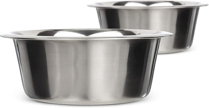 Neater Pet Brands 3.5 Cup (28 oz.) Stainless Steel Dog Bowls, Set of 2 Neater Feeder Replacement Bowls (Medium Deluxe Model), Dog Food Bowl & Water Bowl, Dishwasher Safe Metal Dish for Medium Dogs