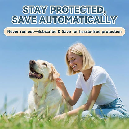Flea and Tick Prevention for Dogs, 6 Months Supply Dog Flea and Tick Treatment Up to 45 to 88 Lbs, Waterproof Topical Flea Treatment for Large Dogs - Fast-Acting Flea, Tick, and Mosquito Repellent