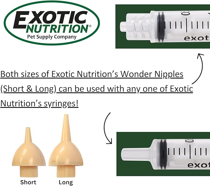 Exotic Nutrition Baby Animal Nursing Set (Basic) - Milk Replacer Formula, Feeding Syringes- Sugar Glider, Squirrel, Opossum, Rabbit & Other Mammals