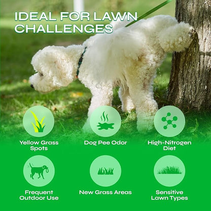 Dog Urine Neutralizer for Lawn with Probiotics - 234 Billion CFU per Pack - Grass Savers for Dog Urine with Digestive Enzymes, Cranberry - Green Grass Dog Chews for Gut Health Support - 130 Treats