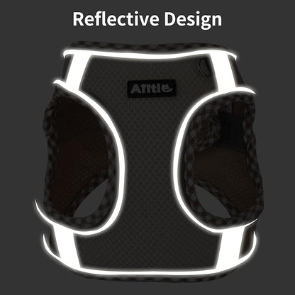 AIITLE Small Dog Harness - Breathable Double-Layer Jacquard No-Choke Vest, Durable Anti-Tear Fabric with Reflective Trim - Perfect for Running, Parties, Daily Walks (Pink, XS)