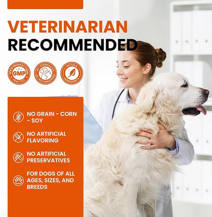 Probiotics for Dogs - Dog Probiotics with 5 Enzymes & 4 Prebiotics for Itchy Skin, Pet Probiotics lab for Digestion & Gut Support, Helps Diarrhea, Yeast Infection, Allergies & Immune System -180 Chews