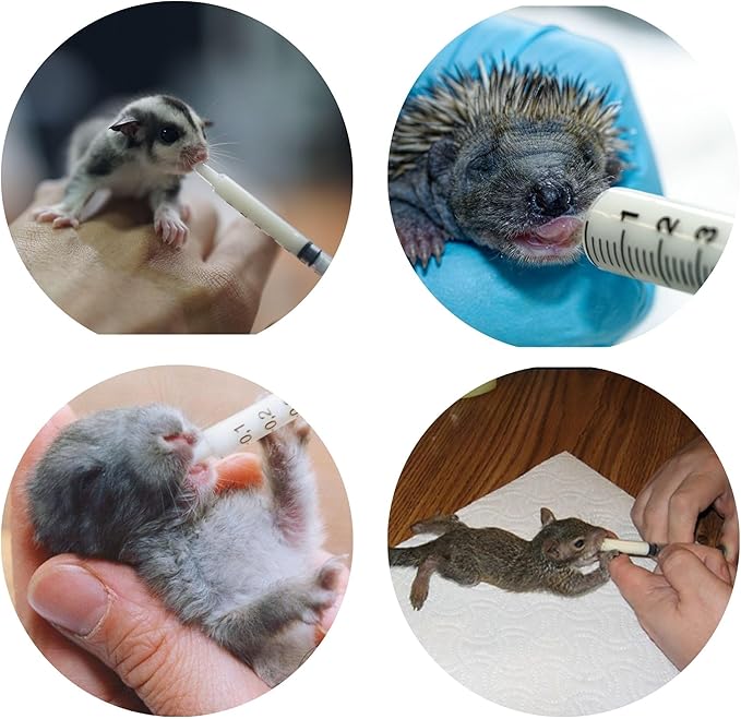 Exotic Nutrition Baby Animal Nursing Set (Basic) - Milk Replacer Formula, Feeding Syringes- Sugar Glider, Squirrel, Opossum, Rabbit & Other Mammals