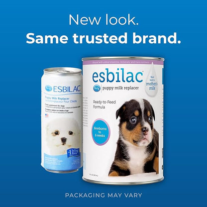 PetAg Esbilac Puppy Milk Replacer Liquid - 11 oz, Pack of 12 - Ready-to-Feed Puppy Formula with Vitamins for Puppies Newborn to 6 Weeks Old - Easy to Digest