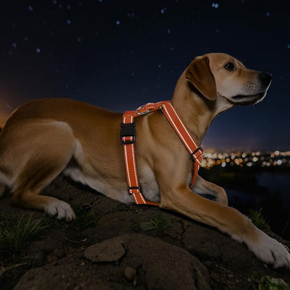 VavoPaw Dog Seat Belt Harness for Car, Dog Car Harness Adjustable Mesh Breathable & Dogs Seatbelt Safety Tether with Elastic Bungee for Small Medium Large Pets(Orange, S)