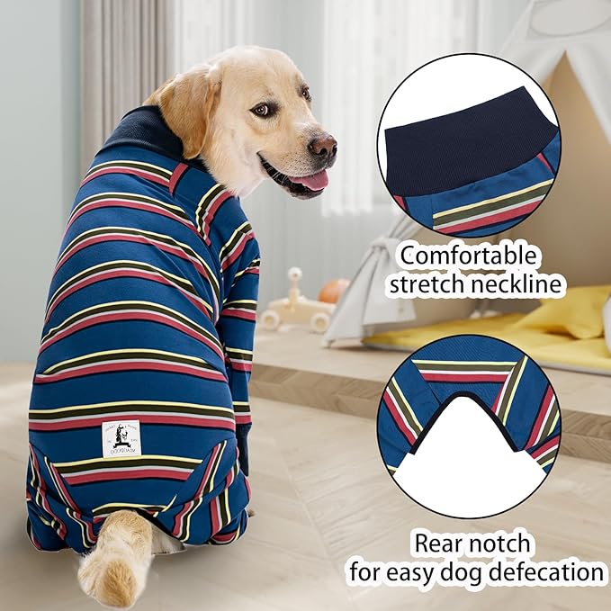 Dog Surgery Recovery Suit Onesies for Large Dogs Spayed Recovery Suit Cone Alternative After Surgery Abdominal Wounds Protector Dog Bodysuit for Medium Large Dogs Pajamas