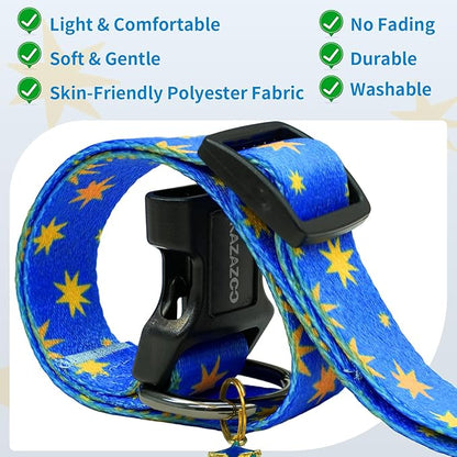 Kazazoo Dog Collar Cute and Soft Nylon Puppy Collar for Boy and Girl, Adjustable Dog Collars for Small Medium Dogs, Blue Sky-S