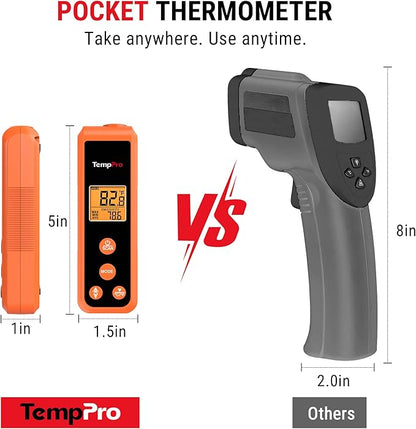 TempPro TP410 Infrared Thermometer Gun Non-Contact Laser Thermometer Gun for Cooking, Temperature Gun with Range -58℉~1022℉ for Pizza Oven Accessories, Griddle, HVAC, Engine(Previously ThermoPro)