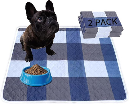 Washable Pee Pads for Dogs with 4-Layer Integrated Waterproof Design, Reusable Super Absorbent Non-Slip Puppy Pads for Crate Training, Home Floor Protection , 28‘’×35‘’ Pack of 2