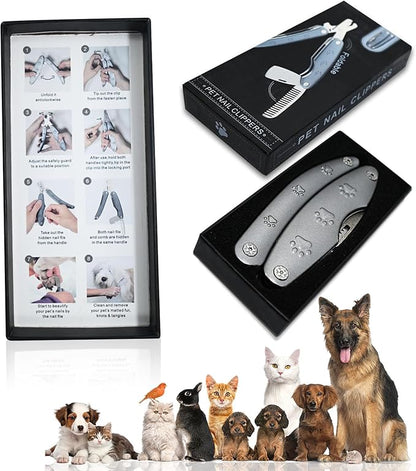 2026 Dog Nail Clipper for Anxiety Sensitive Dogs, Sharp Blade for Large Dog, Cut Through Thick Nail Smoothly, 3 in 1 Compact Build-in Nail File & Comb, Heavy Duty Professional Dog Nail Clipper