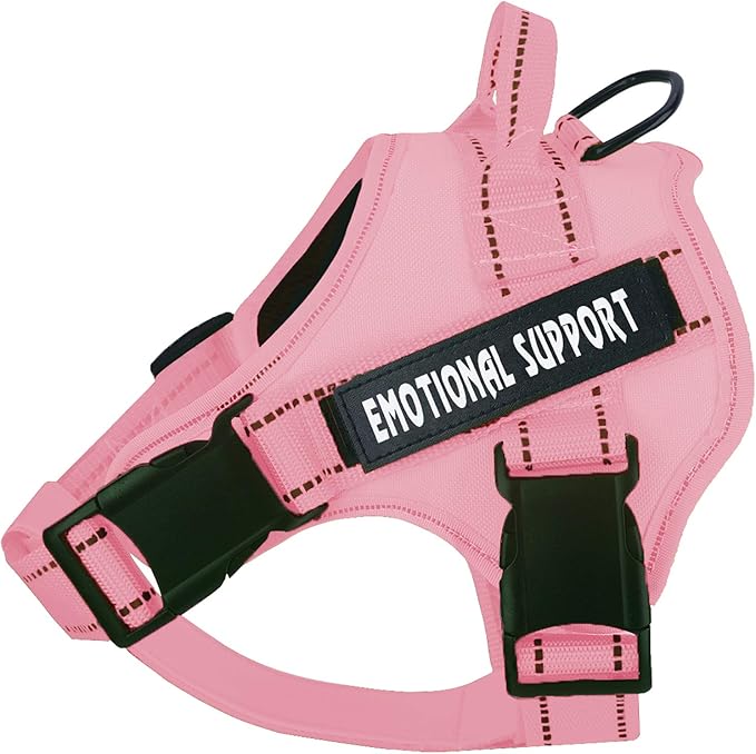 voopet Service Dog Harness, Emotional Support Pet Vest Harness, Reflective Breathable and Adjustable No-Pull ESA Dog Harness for Small Medium Large Dogs (with 4 PCS Removeable Tags)
