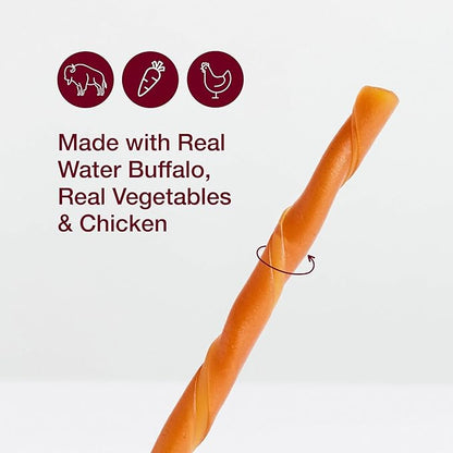 SmartBones Twists Wrapped with Chicken Made with Real Water Buffalo, 30 Count, Rawhide-Free Chews for Dogs, 7.40 Ounce (Pack of 1)