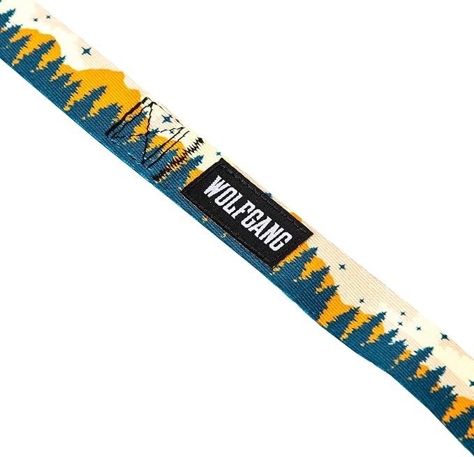Wolfgang Heavy Duty Dog Leash, Pull-Tested for Walking & Training, Overland Print, Dual Handle Large