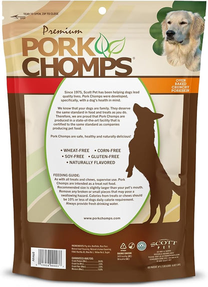 Pork Chomps Dog Chews, 5 Inch Munchy Sticks, 100 Count - Assorted Flavors: Roasted Pork, Chicken, & Bacon - Long-Lasting Treats for Dogs - High Protein, Low Fat, Healthy & Delicious Chews (1 Pack)