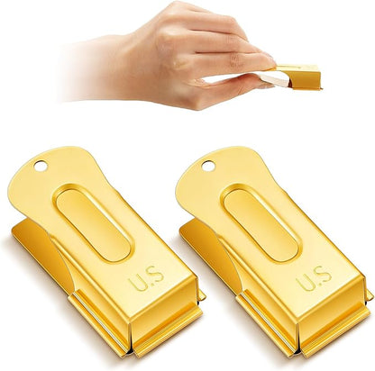 2 Pieces Brass Pet Training Clicker Signaling Cricket Clicker Metal Dog Clicker for Puppy Cats Trainer Pet Owners(Gold)