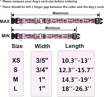 Reflective Martingale Collar for Dogs with Buckle Pretty Fancy Female Floral Dog Collars (Japanese Blossoms, Medium)