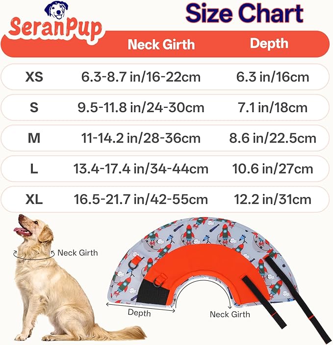 Comfortable Dog Cone - Soft Dog Cone Collar Adjustable Recovery Cone for Dogs to Stop Licking,Small Cone for Dogs,Cute Pet Head Neck Elizabethan Cone,Cone Alternative After Surgery,XS,Red
