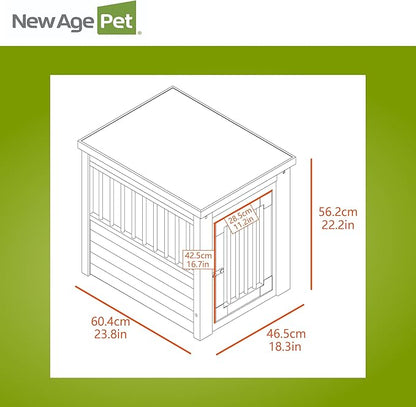 New Age Pet ecoFLEX Pet Crate/End Table, Small, Grey, Model:EHHC405S