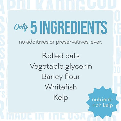 Polkadog Wonder Nuggets Soft & Chewy Dog Treats - Wild-Caught Whitefish & Kelp, All Natural, Limited Ingredient, Premium Training Treats for All Breeds, Great for Allergies, Made in USA - 10oz