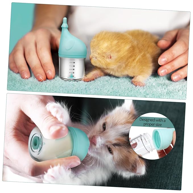 2pcs Puppy Milk Bottles with Soft Nipples Design for Newborn Kittens and Puppies Comfortable Feeding Pet Feeding