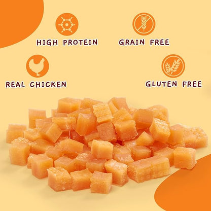 Jungle Calling Soft Chicken Treats for Dog and Cat, Natural Grain Free Chewy Food Snacks for Training Rewards for Small & Senior Dogs, High Protein, 10.6 oz
