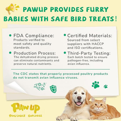 PAWUP Duck Dog Chews, Donut Rawhide Treat, Long Lasting Rawhide Ring, Natural w/Taurine, 12.5oz