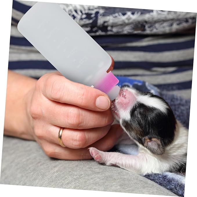 FRCOLOR 9pcs Pet Material Bottles for Newborn Puppies Kittens Rabbits Dog Bottle Kitten Milk Replacer Liquid Feeding Tools