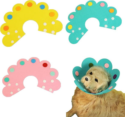 alfyng Elizabethan Dog Neck Collar Sunflower Shape Pet Protective Recovery Collar Comfy Soft Dog Cone for Dogs Cats After Surgery Pet Recovery Collar Cone for Small Dogs Or Cats (M)