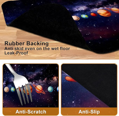 Dog Food Mats for Floors Waterproof Mat for Cat Food and Water Bowls - Absorbent Quick Dry Non Slip Mat for Pet Feeding
