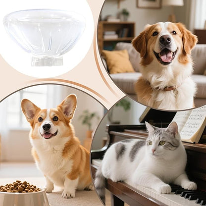 Pet Masque for Dogs Cats - Veterinary Inhalation | Adjustable Soft Transparent Chamber with Tube Connector, Animal Respiratory Health Care Tool 6.89x2.76x2.76 in