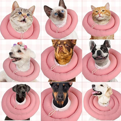 Soft Dog Cone for Small Medium Dogs and Cats, Dog Recovery Collar, Waterproof Elizabeth Collar Alternative After Surgery, Comfy Protective Neck Donut, Adjustable Pet Collar Anti-Licking Biting Wounds