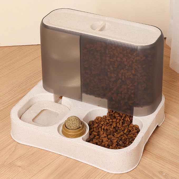 Practical Dogs Water Food Bowl Dispenser for Pet Lovely 2 in 1 Feeder Container Dispenser