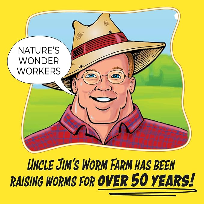 Uncle Jim's Worm Farm 500 Count Mealworms for Reptiles and Chickens | Mealworms for Feeding Lizard, Gecko, Bearded Dragons, Chickens, Birds, and More | Suitable for Fishing Bait