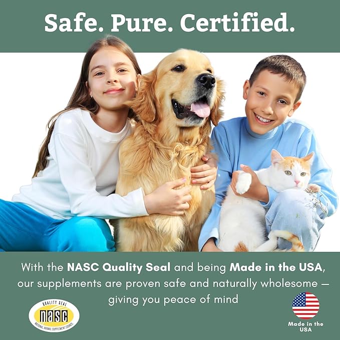 Wholistic Pet Organics Diatomaceous Earth - Food Grade for Dogs & Cats - 13 Oz - Multi Use Powder - Pet Safe Non-Chemical Freshwater Sourced Silica Supports Overall Health - Made in USA - 105 Scoops