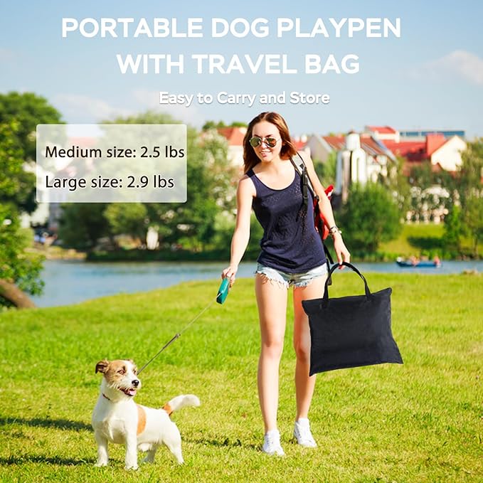 Portable Foldable Pet Playpen Collapsible Crates Kennel Playpen for Dog cat and Rabbit &Travel playpen Outdoor or Indoor (Large（35.4" L x 27.6" W x 23.6" H）, Brown)