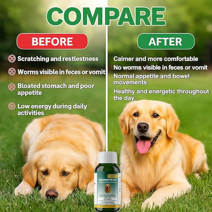 Liquid Dog & Puppy Dewormer for All Wormers, Pyrantel Pamoate, Roundworms & Hookworms 3.5oz, 100ml
