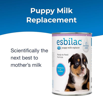 PetAg Esbilac Puppy Milk Replacer Liquid - 11 oz, Pack of 12 - Ready-to-Feed Puppy Formula with Vitamins for Puppies Newborn to 6 Weeks Old - Easy to Digest