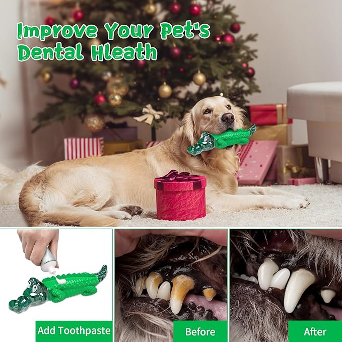 Dog Toys for Aggressive Chewers -Indestructible Dog Toys for Large Dogs to Reduce Pet Anxiety and Boredom for Small, Medium, Large Breed, Dog Chew Toys to Keep Them Busy