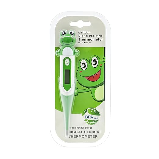 Digital Thermometer for Adults & Kids, Cartoon Design Oral Thermometer for Babies, Accurate Body Temperature Reading in 60 Seconds,with Fever Alert Sound Feature (1)