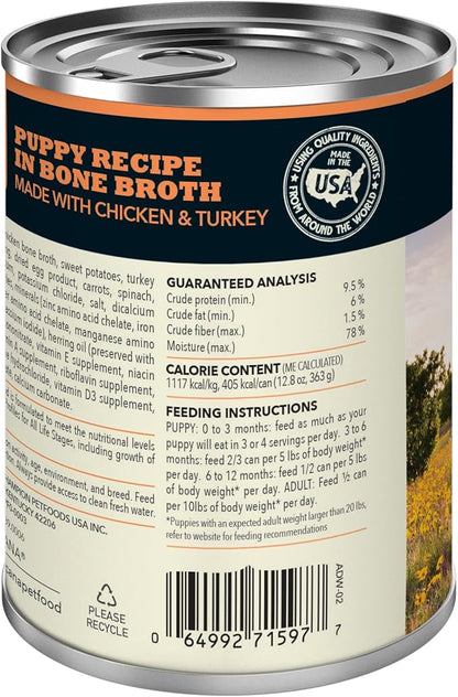 ACANA Premium Pate in Bone Broth Grain-free Wet Dog Food Puppy Recipe 12.8oz Cans (12 Count)