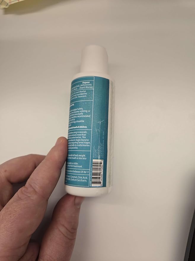 Dog and Cat Wormer Liquid - 4 oz Stop the Worms for Small Dogs, Puppies and Kittens